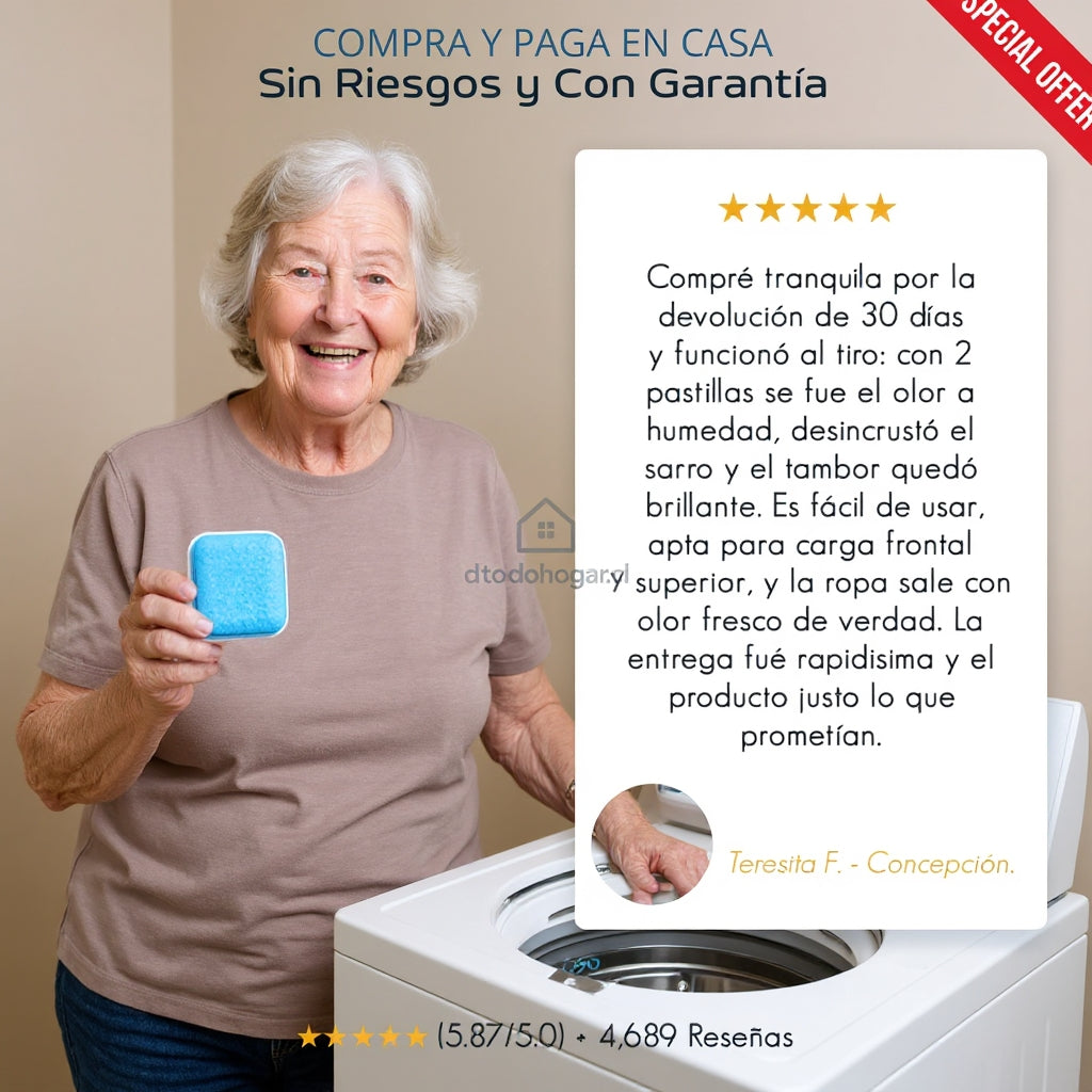 Lavafix™ 60 Cápsulas Limpiadoras de Lavadora Profesional + Envío Gratis