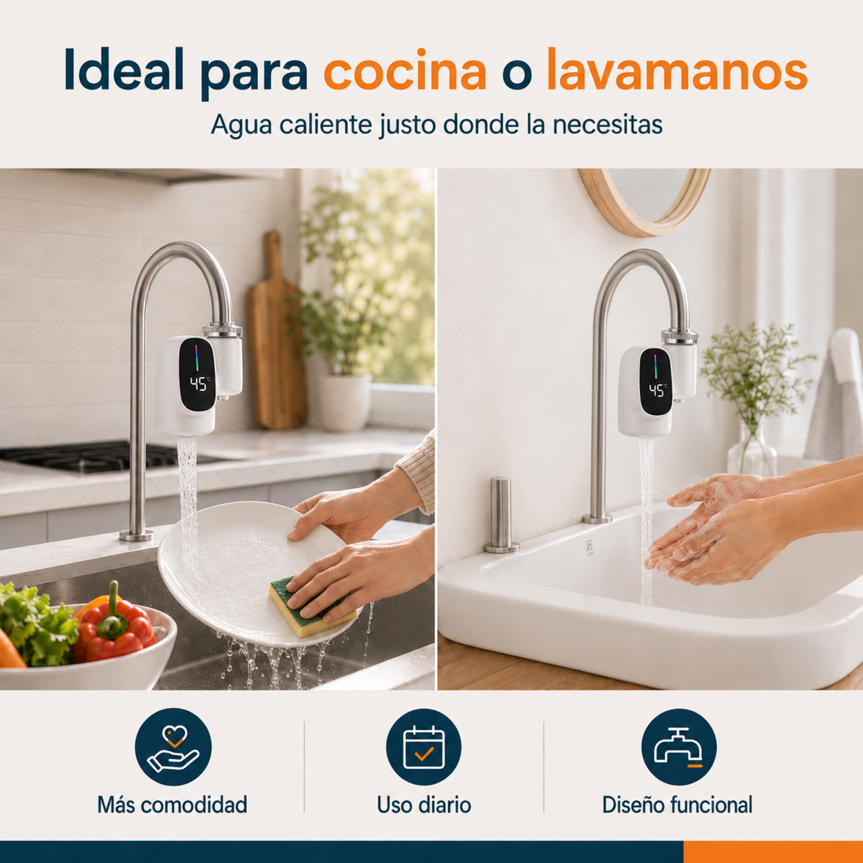 AquaTemp™ | Grifo Calentador Instantáneo con Pantalla Digital