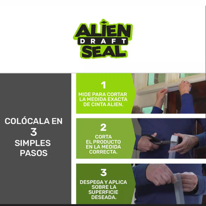 ALIENSEAL™ | Cinta Selladora de Puertas y Ventanas (3 Rollos)