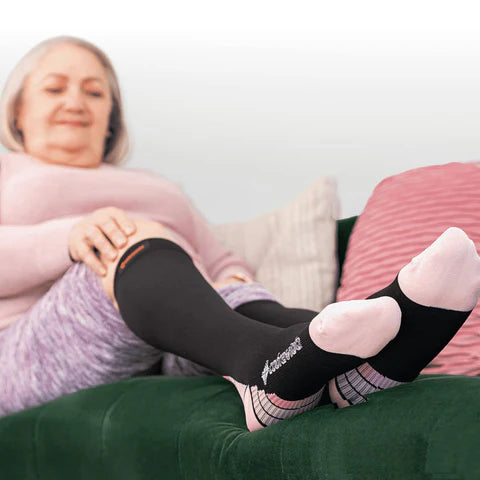 AliviaCobre™ 2x1 - Medias de Compresión 15-20 mmHg con Fibra de Cobre (Talla S/M)