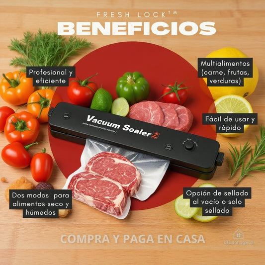 FreshLock™ - Selladora al Vacio + Gratis 5 Metros de Bolsa (ENVIO GRATIS)
