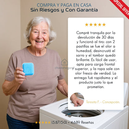 Lavafix™ 60 Cápsulas Limpiadoras de Lavadora Profesional + Envío Gratis