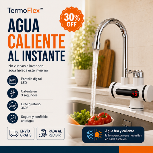 TermoFlex™ | Grifo Calentador Instantáneo de Agua Digital