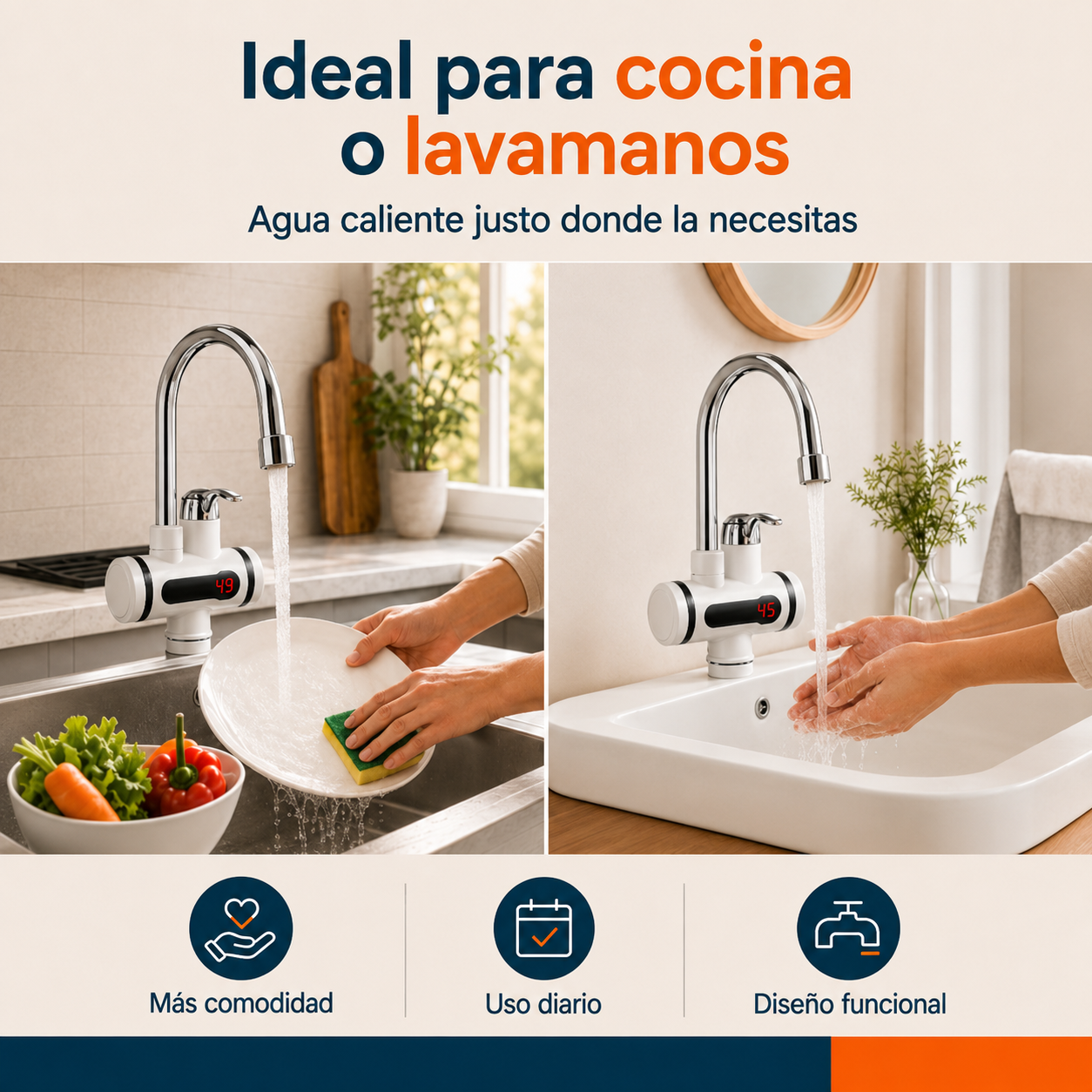 TermoFlex™ | Grifo Eléctrico de Agua Caliente Instantánea
