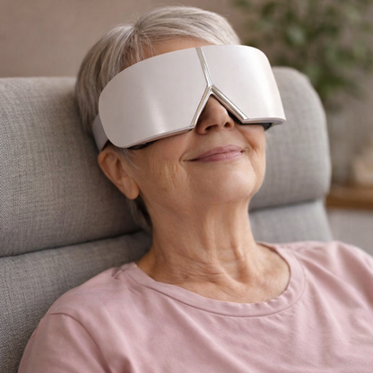 AuraVis™ | Masajeador Terapéutico de Ojos con Calor, Vibración y Presión Relajante