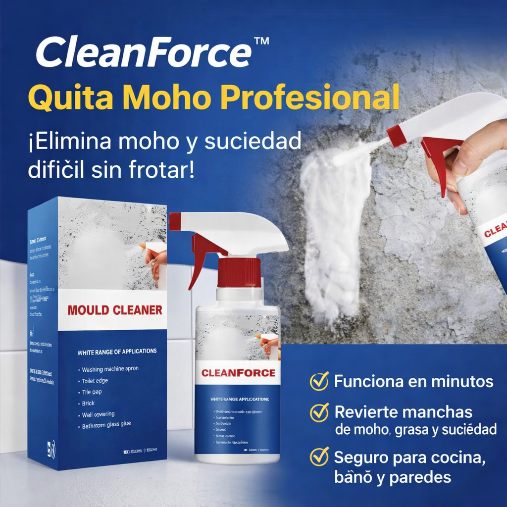 CleanForce™ 2x1 Quita Moho Profesional | Limpieza Profunda Profesional
