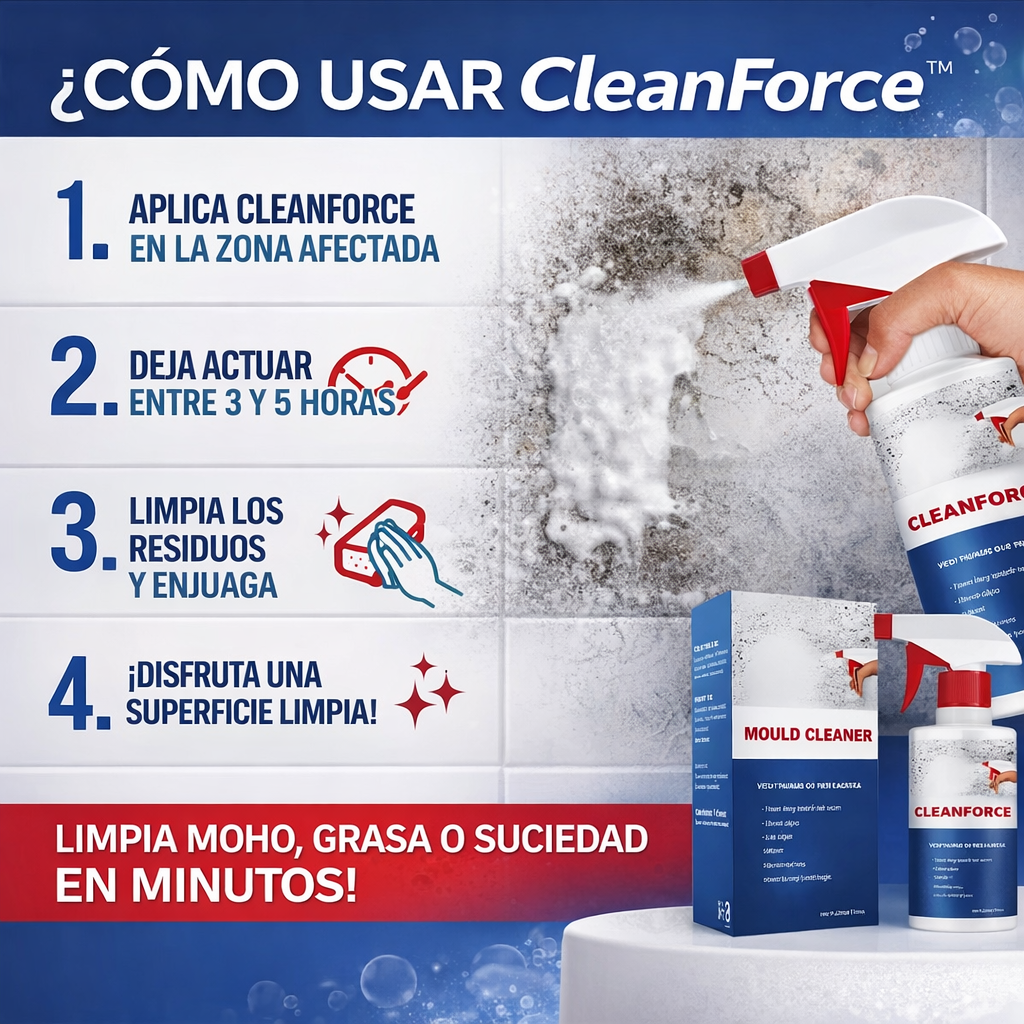 CleanForce™ 2x1 Quita Moho Profesional | Limpieza Profunda Profesional