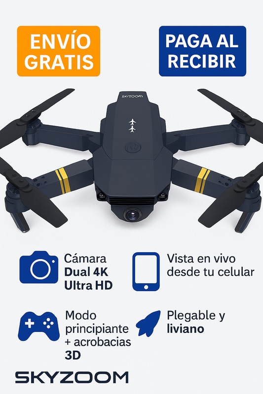 SkyZoom™ Drone Profesional Cámara Dual 4K (998Pro) + Envío Gratis
