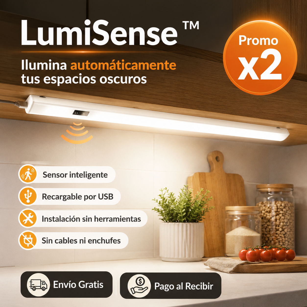 LumiSense™ 30cm – Promo x2 Iluminación Inteligente