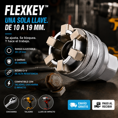 FlexKey™ | Dado Universal Ajustable 10–19 mm