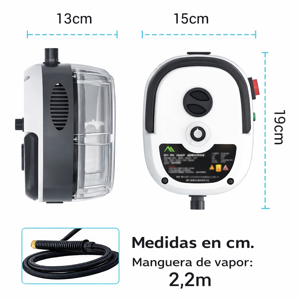 SteamForce™ 2500W Limpiadora a Vapor de Alta Presión + Accesorios