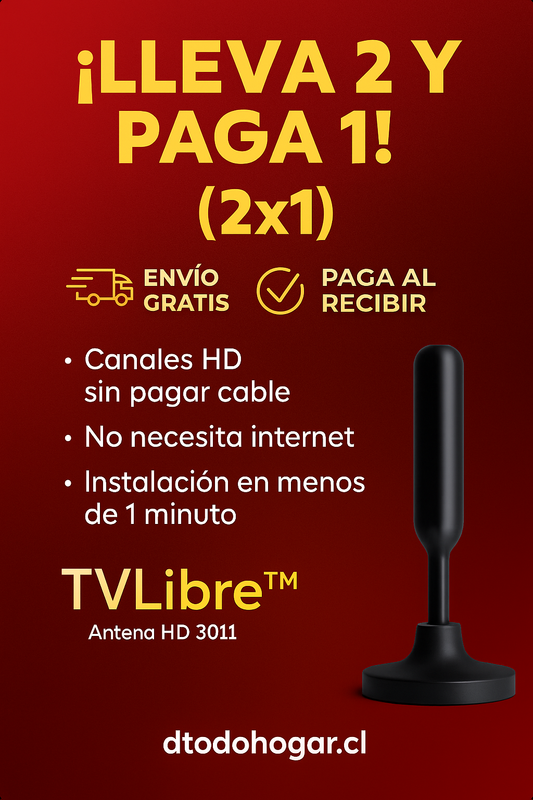 Pack 2x1 TVLibre™ Antena Digital HD | Sin Suscripciones + Envío Gratis