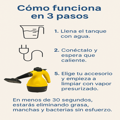 VapoClean™ Pistola de Limpieza a Vapor Multiusos 1000W + ENVIO GRATIS