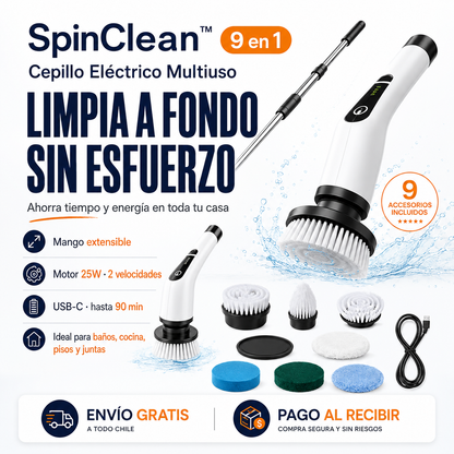 SpinClean™ 9 en 1 | Limpia sin Esfuerzo Cada Rincón