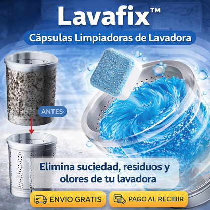 Lavafix™ Cápsulas Limpiadoras de Lavadora Profesional + Envío Gratis