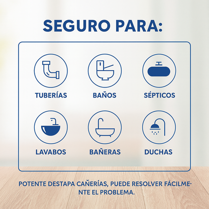 Destapa Cañerías Express 3x1 (110gr c/u) + Envío Gratis