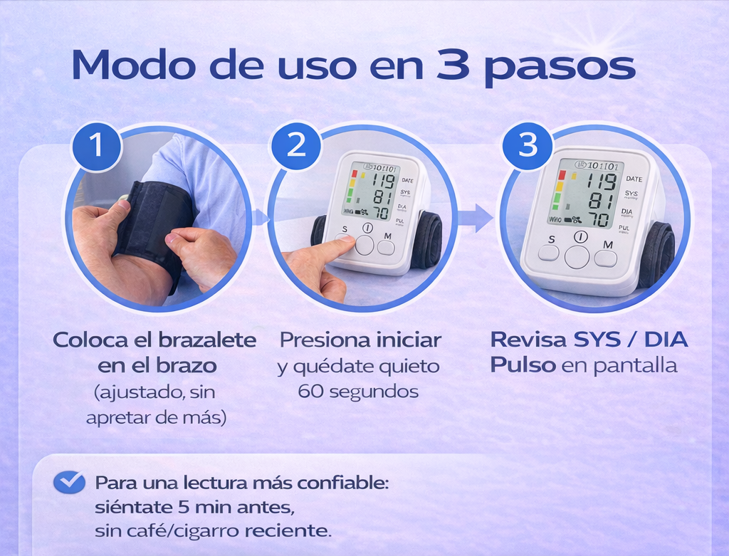Vitapress™ Tensiometro Digital de Brazo + Oximetro Gratis