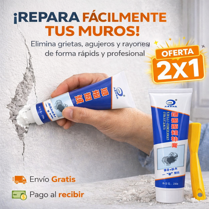 2x1 MuroFix™ | Crema Reparadora de Grietas con Espátula