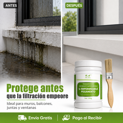 3x1 HydroFix Pro™ | Sellador Impermeable Anti Goteras (300gr c/u + 3 Brochas)