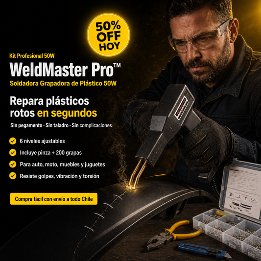 WeldMaster Pro™ | Soldadora de Plástico Automática + 200 Grapas