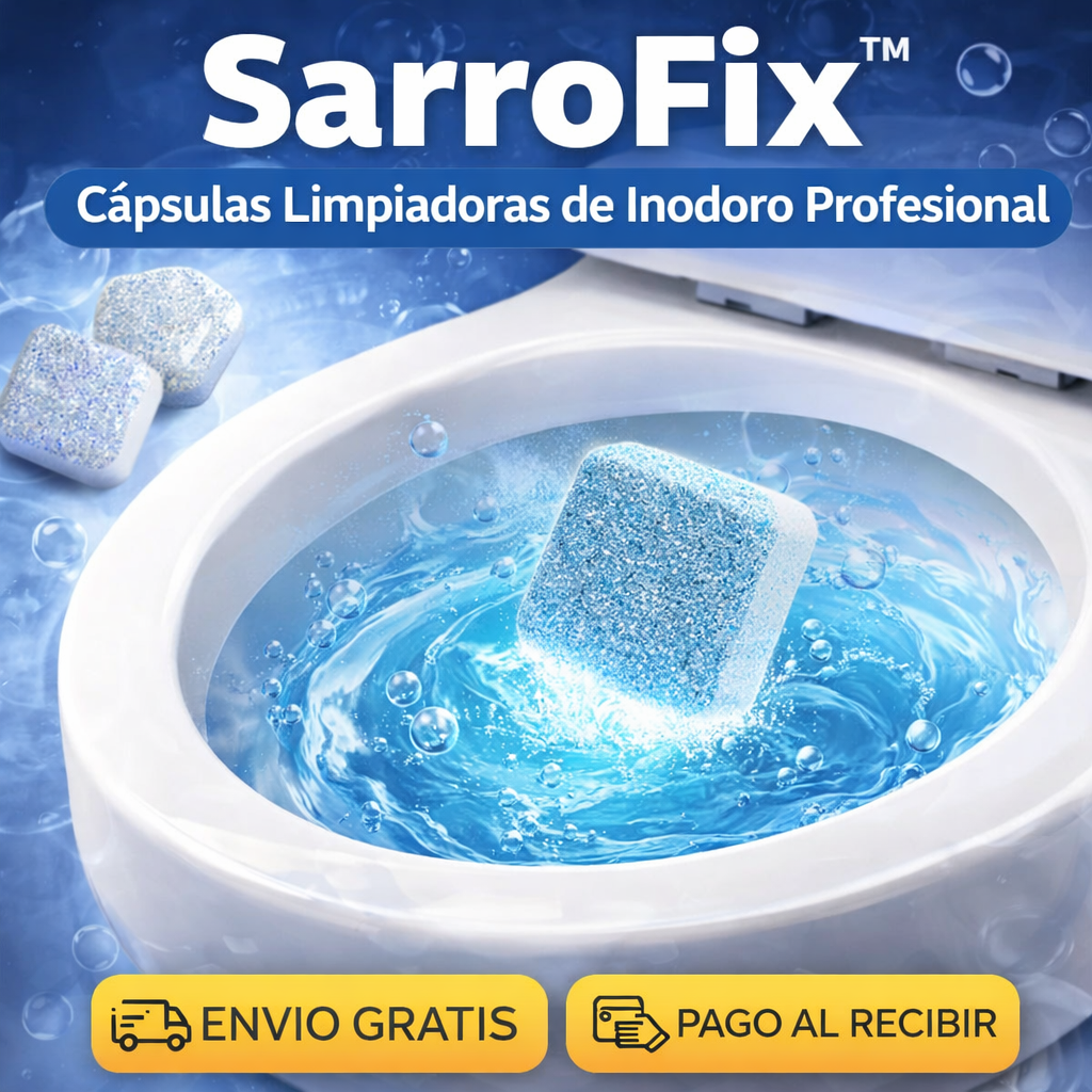SarroFix™ | Cápsulas Limpiadoras de Inodoro Profesional + Envío Gratis