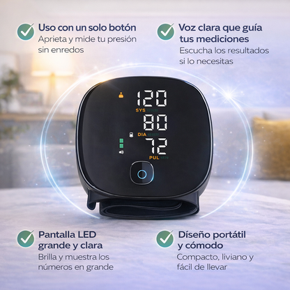 PresiónMed™ Tensiometro Digital Recargable + Estuche Gratis
