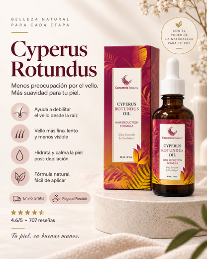Cyperus Rotundus | Menos preocupación por el vello. Más suavidad para tu piel.