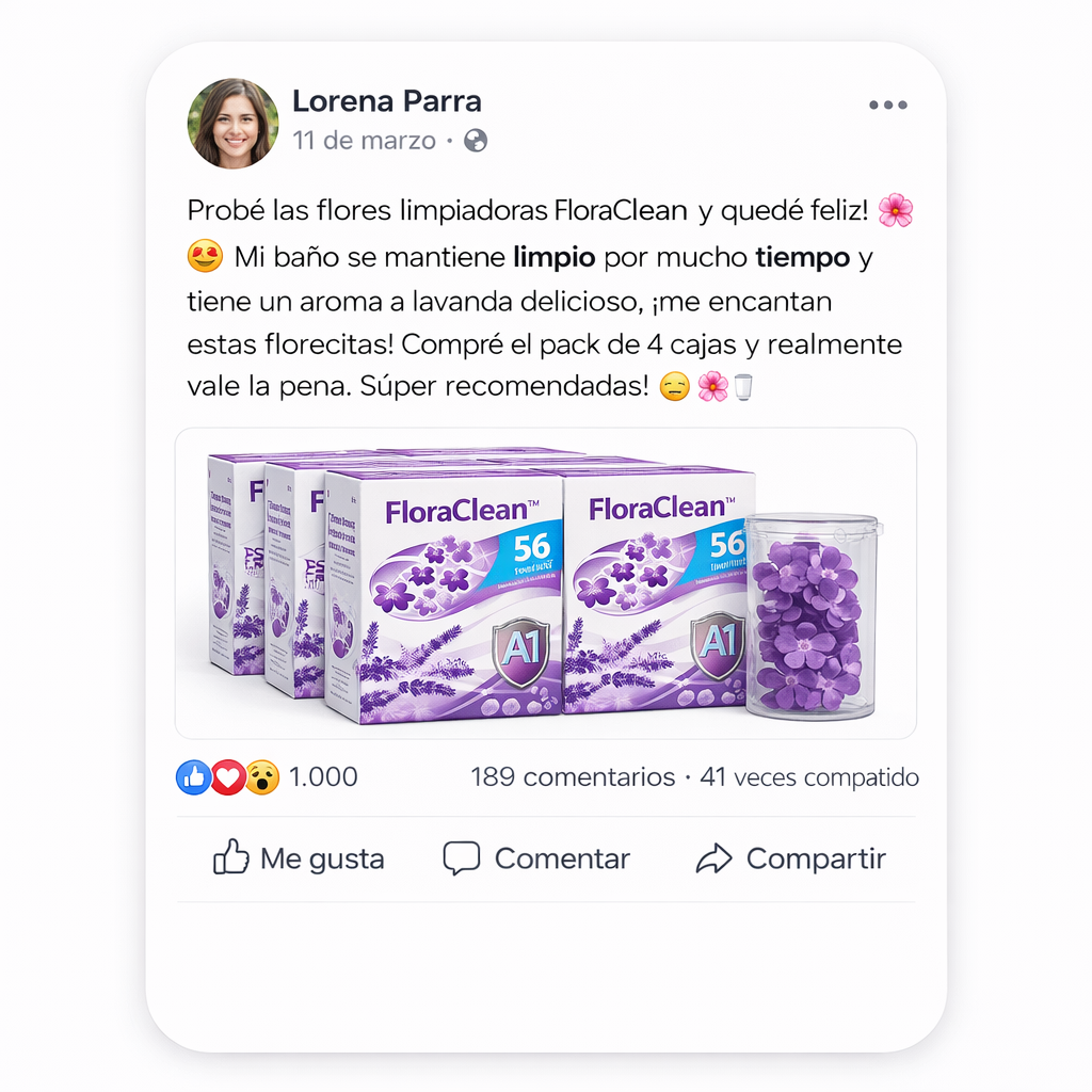 FloraClean™ | 56 Flores Limpiadoras para Inodoro (4 Cajas, Aromas Surtidos)