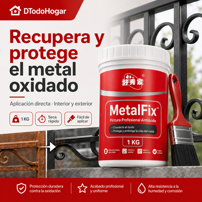 2x1 MetalFix™ | Convertidor de Óxido Profesional 1 KG (NEGRO)