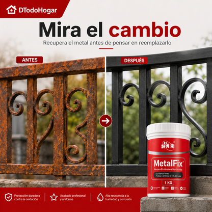 2x1 MetalFix™ | Convertidor de Óxido Profesional 1 KG (NEGRO)