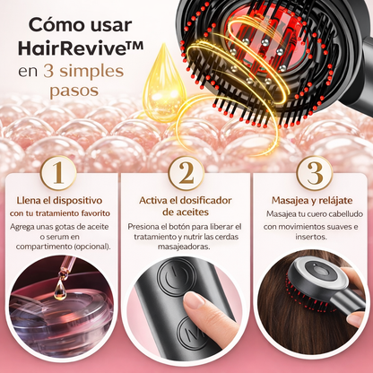HairRevive™ 3 en 1 | Terapia Capilar LED + Masaje + Nutrición (Incluye Aceite Crecimiento Batana Gratis)