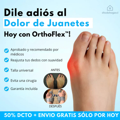 OrthoFlex™ Corrector de Juanetes + 1 Par de Protectores de Talón GRATIS