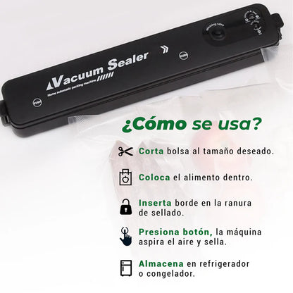 FreshLock™ - Selladora al Vacio + Gratis 5 Metros de Bolsa (ENVIO GRATIS)