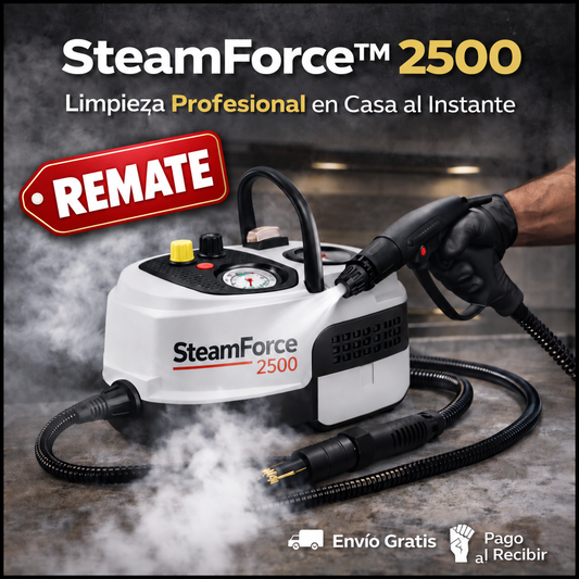 SteamForce™ 2500W | Limpiadora a Vapor de Alta Presión + Accesorios
