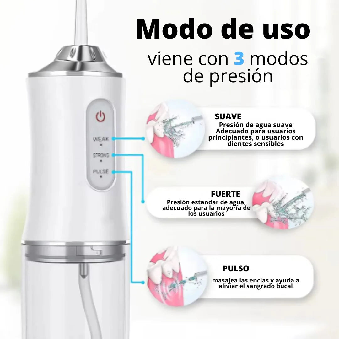 OralJet™ | Irrigador de Limpieza Dental Avanzada con 4 Cabezales