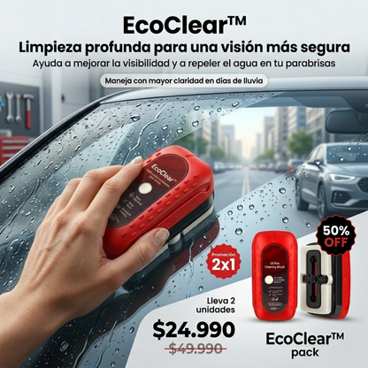 2x1 EcoClear™ | Impermeabilizante para Parabrisas y Vidrios