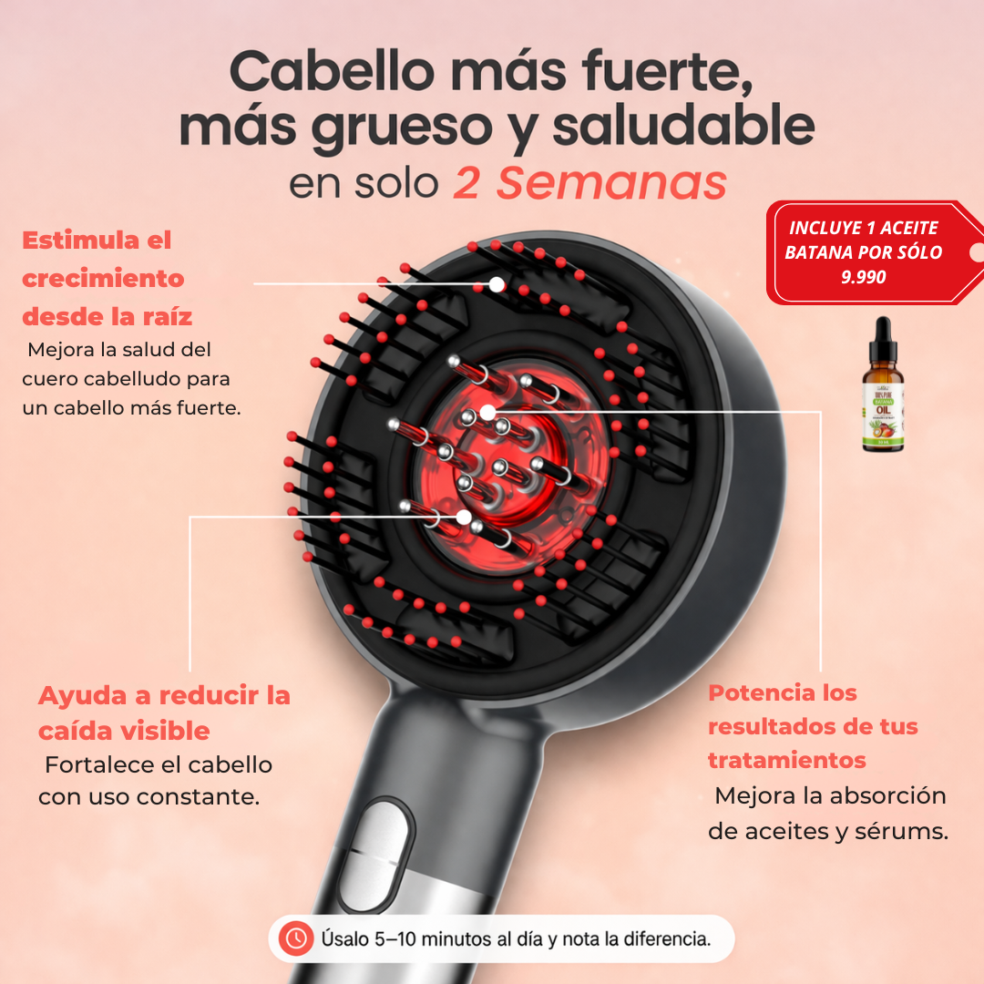 HairRevive™ 3 en 1 | Terapia Capilar LED + Masaje + Nutrición (Incluye Aceite Crecimiento Batana Gratis)