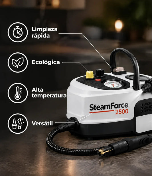 SteamForce™ 2500W Limpiadora a Vapor de Alta Presión + Accesorios