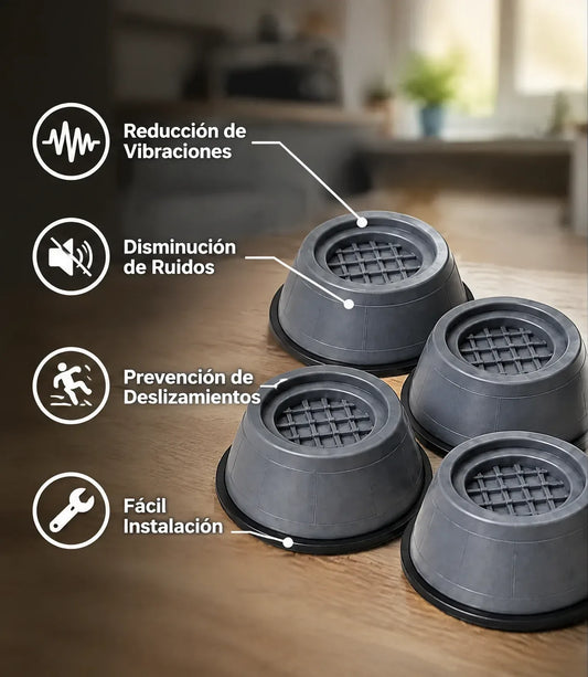 StopVibra™ | Kit x4 Antivibración para Lavadora