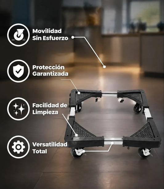 Base con Ruedas para Lavadora y Refrigerador® — Ajustable de 40 a 60 cm